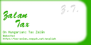 zalan tax business card